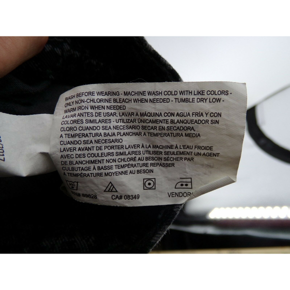 Gloria Vanderbilt Size 8 Short Amanda Jeans Mid Waist Black Gray Geometric Print - Picture 7 of 11